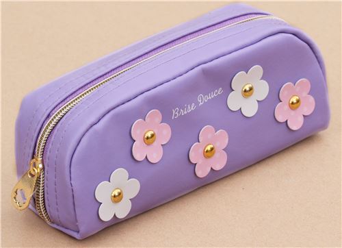 Lavender Flowers Pouch, Canvas Pencil Case, Makeup Pouch, Hand Embroidery,  Cute Gift, Cute Pouch, Aesthetic Pencil Case, Bridesmaid Gifts 