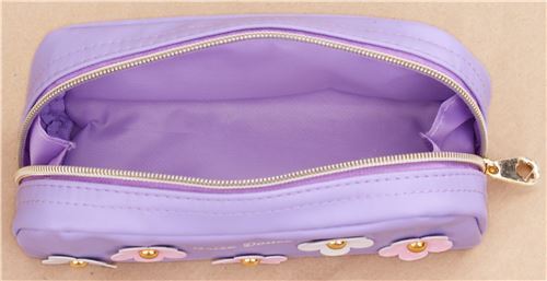 purple cute white pink flower pencil case by Mind Wave - modeS4u