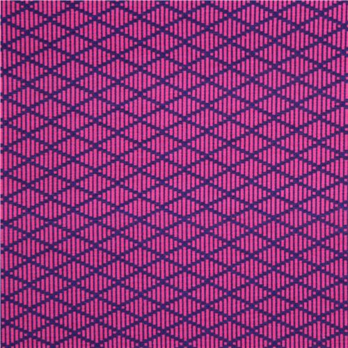 purple diamond pattern Michael Miller interlock fabric 2