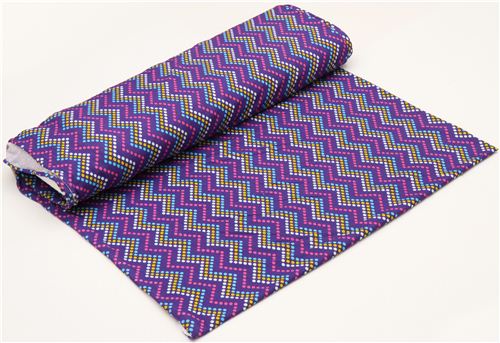 purple dotted pattern Michael Miller interlock fabric 3
