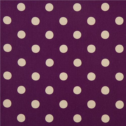 purple echino polka dot poplin fabric maruco 2