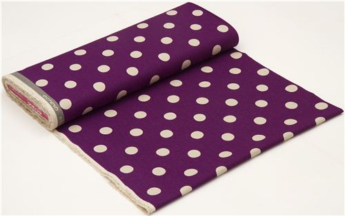 purple echino polka dot poplin fabric maruco 3