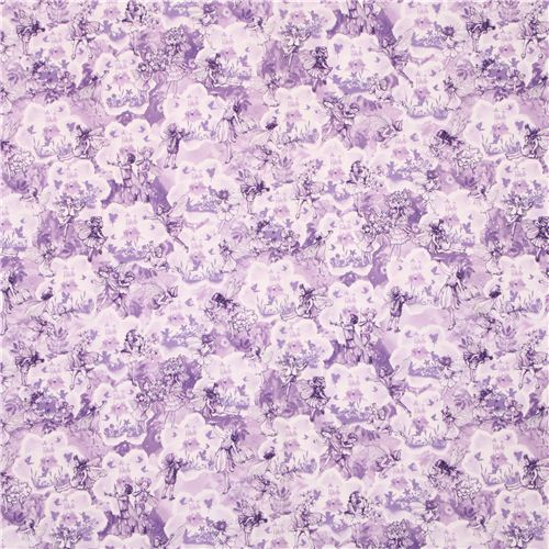 purple fairy butterfly castle glitter fabric Michael Miller USA 4