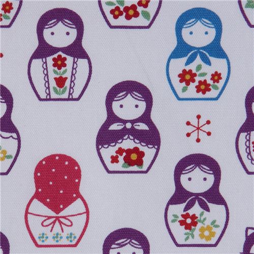 pourpres matriochka poupe en tissu japonais Kokka babouchka Tissu