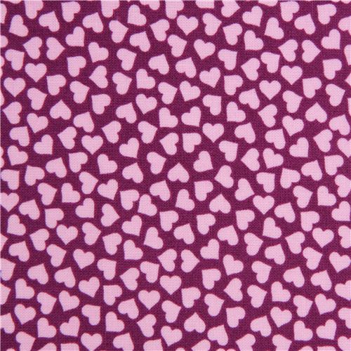 purple mini hearts fabric par Robert Kaufman from the USA 2
