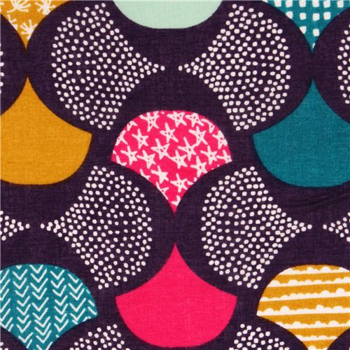 purple pattern Cloud 9 organic fabric Koi from the USA 1