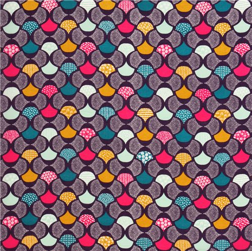 purple pattern Cloud 9 organic fabric Koi from the USA 2