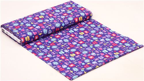 purple superhero costume fabric for boys Timeless Treasures 5