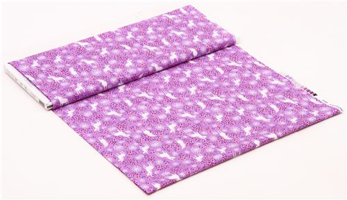 purple unicorn fairy tale fabric Timeless Treasures USA 4