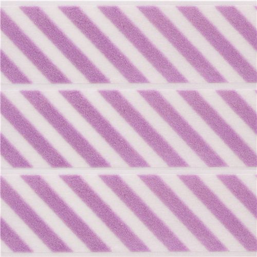 Purple White Striped Mt Fab Washi Tape Deco Tape Flock Print Modes4u