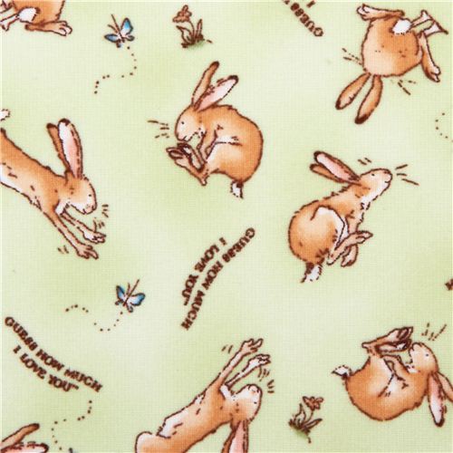 rabbit flannel fabric Clothworks Guess How Much I Love you Fabric by ...