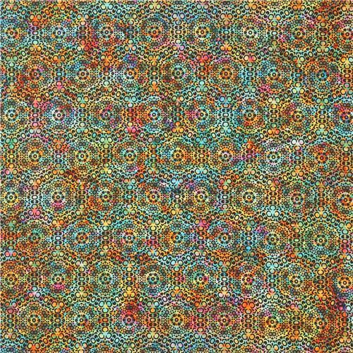 multicolor kaleidoscope fabric by Quilting Treasures - modeS4u