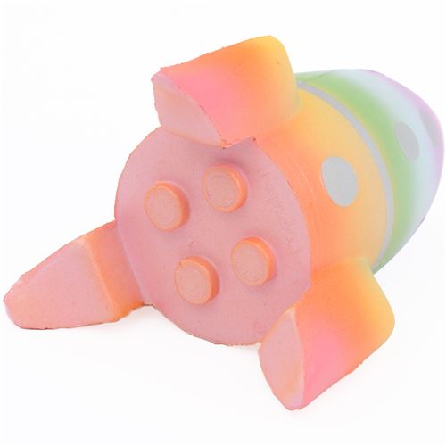 rainbow color rocket spaceship squishy kawaii scented 3