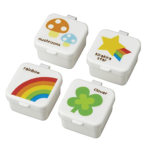 rainbow mushroom mini sauce containers Bento Box Lunch Box Bento