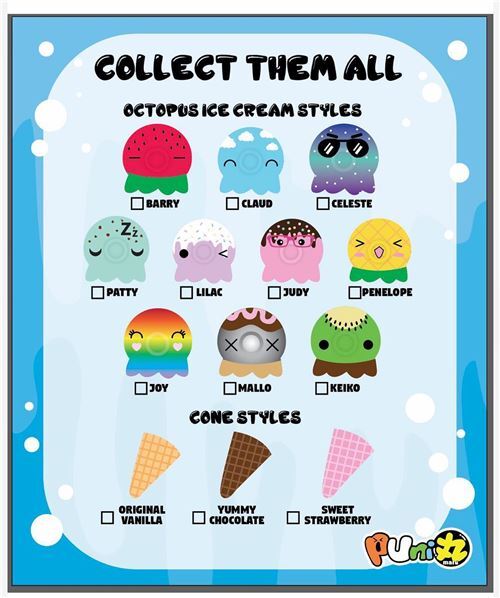 random Puni Maru ice cream cone magnet squishy 12