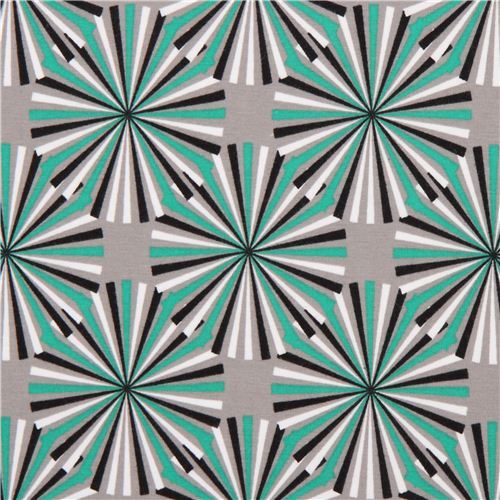ray circle knit fabric emerald green Robert Kaufman 1
