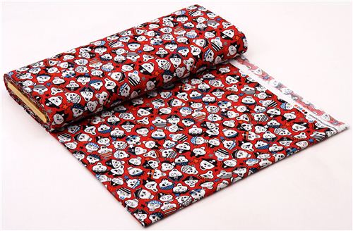 red Alexander Henry skull pirate fabric Ahoy 3
