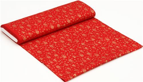 Flocon de neige de Noël rouge Abstrait Serviettes en tissu