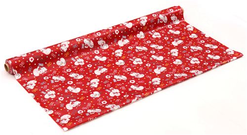 red Hello Kitty laminate fabric heart confetti by Sanrio from Japan 3