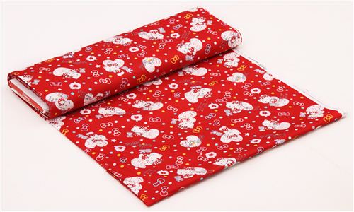 red Hello Kitty oxford fabric heart confetti by Sanrio from Japan 3