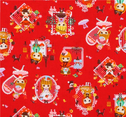 red Japanese fabric girls go shopping Cosmo 2