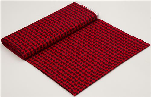 red Japanese ninja characters fabric par Robert Kaufman USA 3