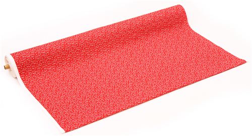 red Kokka flower tulip fabric from Japan 3
