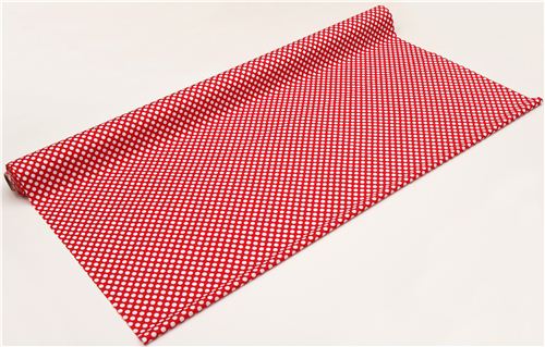 red Michael Miller Polyurethane laminate fabric dot 3