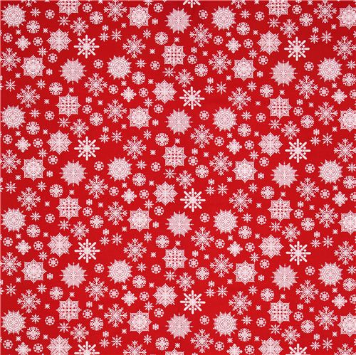 red Norwegian snow Christmas fabric Winter Essentials II - Christmas ...