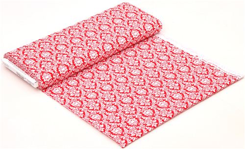 red Petite Dandy Damask ornament fabric Michael Miller Petite Paris 3