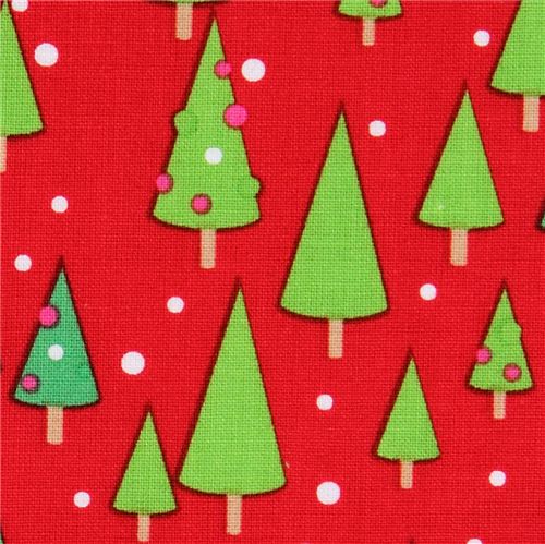 red Riley Blake Christmas fabric Christmas tree 1