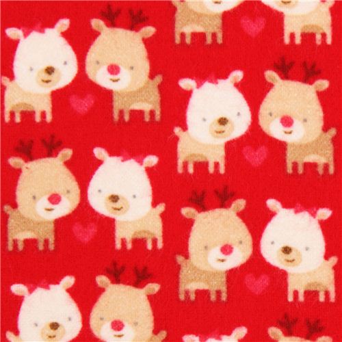 red Riley Blake Xmas flannel fabric Home for the Holidays 1