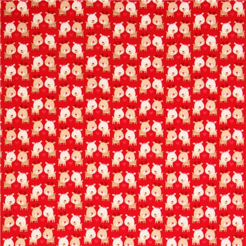 red Riley Blake Xmas flannel fabric Home for the Holidays 2