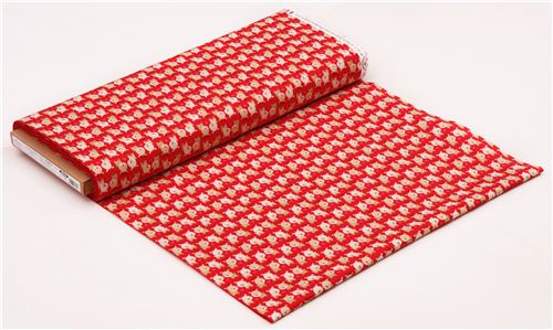 red Riley Blake reindeer Xmas fabric Home for the Holidays 3
