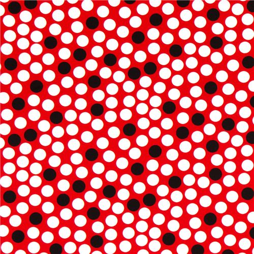 red Robert Kaufman fabric with white dots Fabric by Robert Kaufman ...