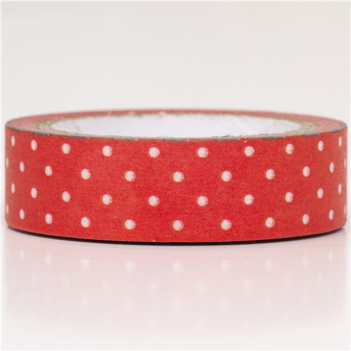 red Washi Tape deco tape with polka dots Washi Tapes Deco Tapes
