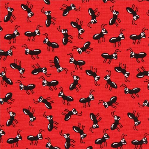 red ant insect fabric Garden Critters Blank Quilting USA - modeS4u