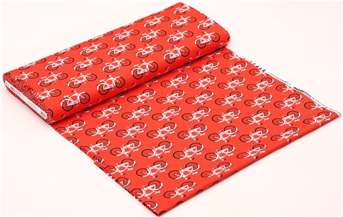 red bike fabric par Robert Kaufman Gnome Living 3