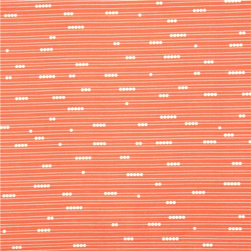 roter birch Bio-Stoff aus den USA mit Linien und Tupfen 2
