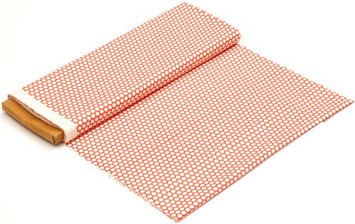 red birch organic fabric from the USA with white dots 3