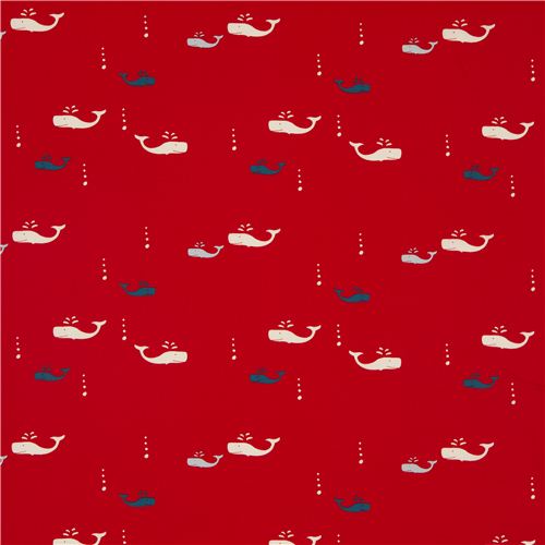 red birch whale organic fabric Whale Watch 2