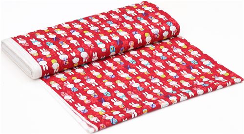 red bunny rabbit fabric by Trans-Pacific Textiles - modeS4u Kawaii Shop