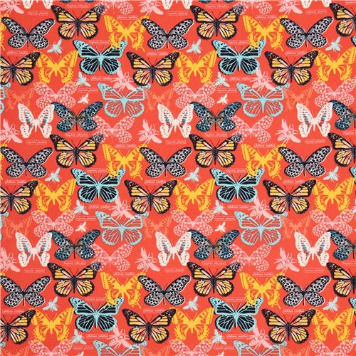 red butterfly fabric Timeless Treasures Toccata - Animal Fabric ...