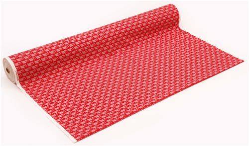 roter Katzen Canvas Stoff Kokka Japan 4