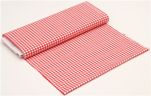 Red White Painted Picnic Gingham Fabric by Michael Miller - modeS4u