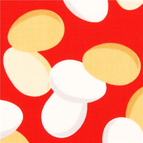 red chicken egg food fabric by Robert Kaufman USA 1