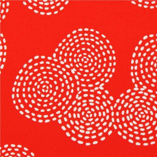 red circle pattern fabric by Michael Miller from the USA 1