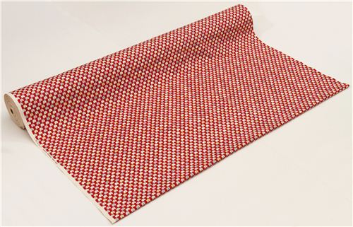 red elephant animal oxford fabric by Kokka from Japan 3