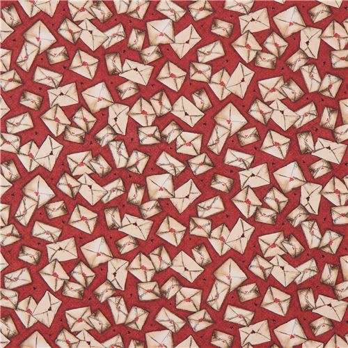 red fabric letter envelope Gorjuss Quilting Treasures 3