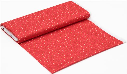 red fabric with small yellow star Quilting Treasures 3